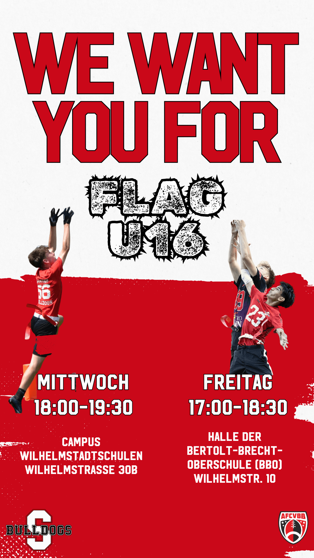 Spiele Flag Football in unserer U16